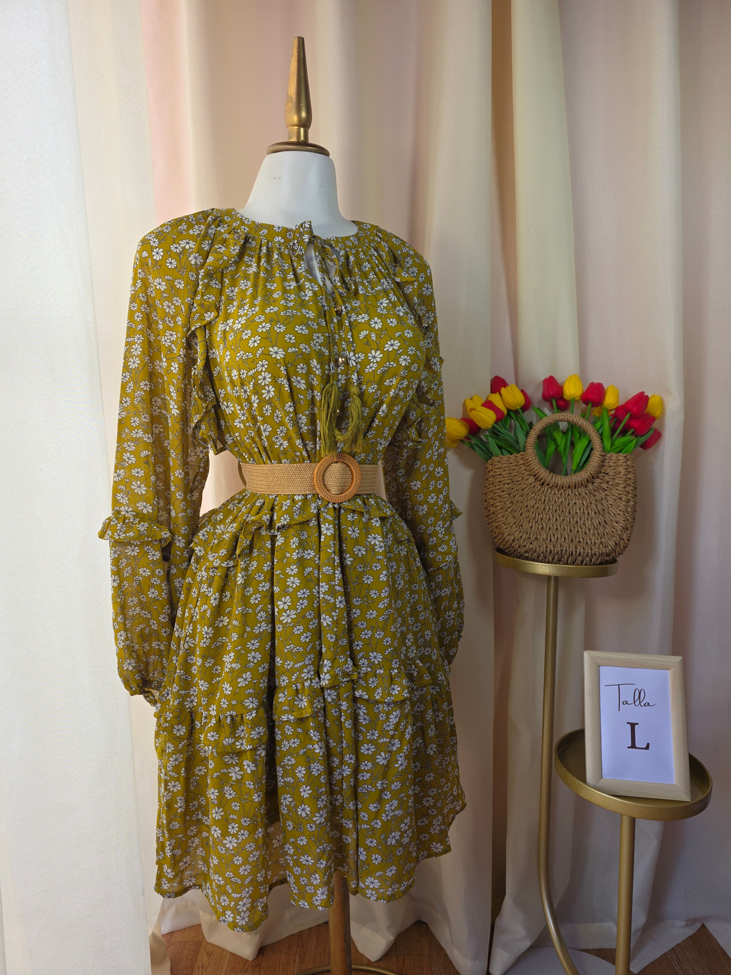 Vestido midi, floral